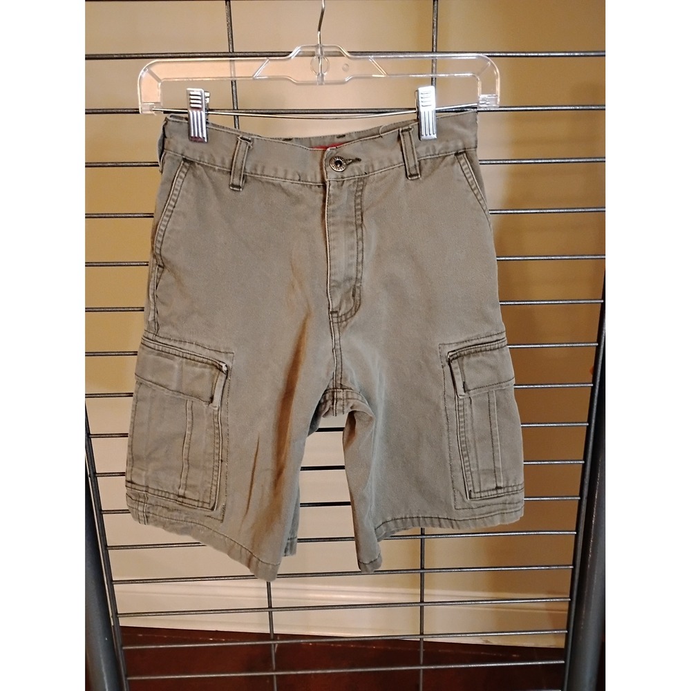 Unionbay Boys Cargo Shorts Size 8 Olive Green Khaki Cotton Twill Casual Outdoor